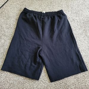 BOGO Gildan Black Unisex Sweat Shorts High Waisted Size Large